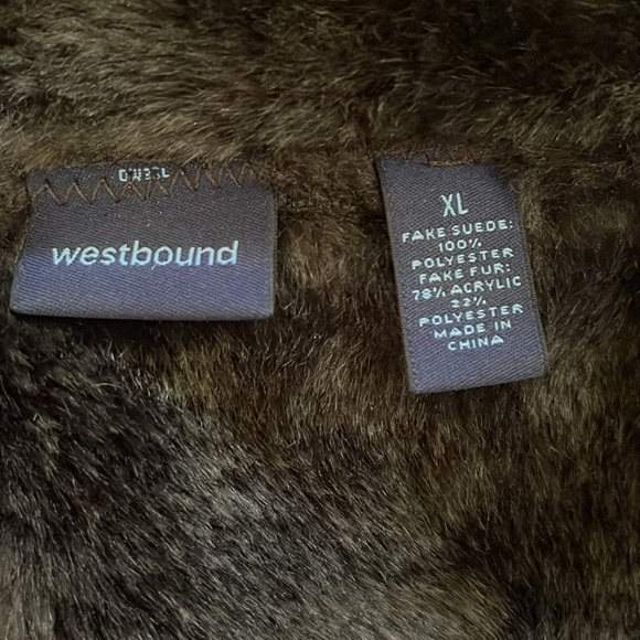 Westbound brown button down vest. Size XL - Picture 5 of 7